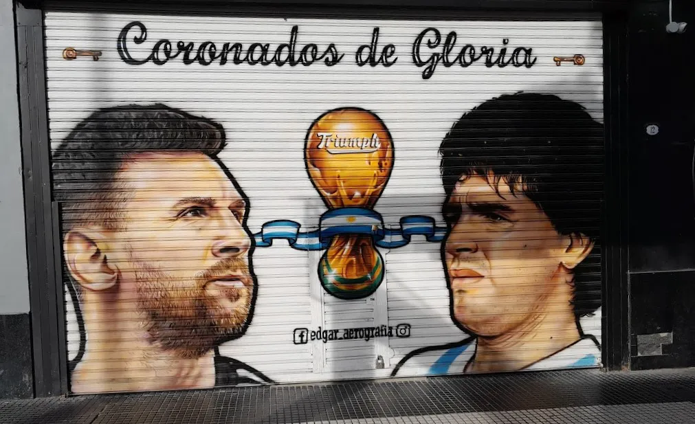 messi y maradona